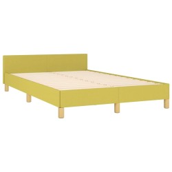 Cadre de lit sans matelas vert 120x200 cm tissu 