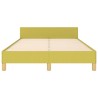 Cadre de lit sans matelas vert 120x200 cm tissu 