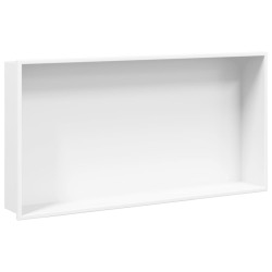 Niche de douche blanc mat 62x32x9 cm acier inoxydable 