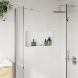 Niche de douche blanc mat 62x32x9 cm acier inoxydable 