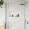 Niche de douche blanc mat 62x32x9 cm acier inoxydable 