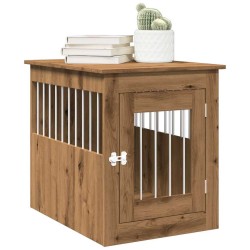 Meuble de cage pour chiens chêne artisanal 55x75x65 cm 