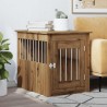 Meuble de cage pour chiens chêne artisanal 55x75x65 cm 