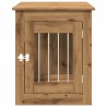 Meuble de cage pour chiens chêne artisanal 55x75x65 cm 
