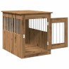 Meuble de cage pour chiens chêne artisanal 55x75x65 cm 