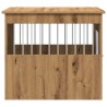 Meuble de cage pour chiens chêne artisanal 55x75x65 cm 