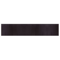 Tapis rectangulaire marron foncé 100x1000 cm bambou 