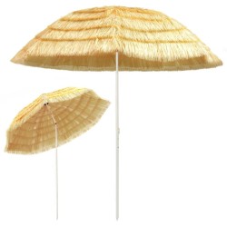 Parasol de plage Naturel 300 cm Style hawaïen 