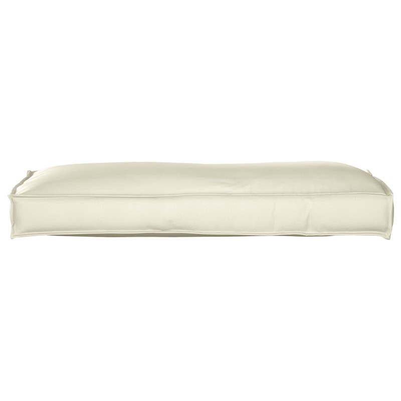 Coussin de palette pour dossier crème 120x40x12 cm en tissu Oxford 