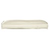 Coussin de palette pour dossier crème 120x40x12 cm en tissu Oxford 