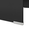Meuble TV/support pour moniteur 70x30x13 cm verre noir 