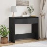 Table console chêne noir 89x41x76,5 cm bois d'ingénierie 