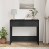 Table console chêne noir 89x41x76,5 cm bois d'ingénierie 