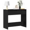 Table console chêne noir 89x41x76,5 cm bois d'ingénierie 