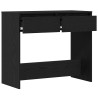 Table console chêne noir 89x41x76,5 cm bois d'ingénierie 
