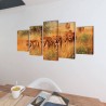 Set de toiles murales imprimées Lions 100 x 50 cm 