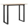 Table à manger cadre en O 100x50x75 cm bois de pin massif acier 