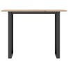Table à manger cadre en O 100x50x75 cm bois de pin massif acier 