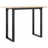 Table à manger cadre en O 100x50x75 cm bois de pin massif acier 