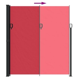 Auvent latéral rétractable rouge 220x300 cm 