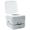 Toilette de camping portablegrise 10L réservoir d'eau douce et 10L réservoir à déchets 