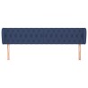Tête de lit avec oreilles Bleu 203x23x78/88 cm Tissu 
