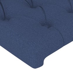 Tête de lit avec oreilles Bleu 203x23x78/88 cm Tissu 