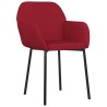 Chaises à manger lot de 2 Rouge bordeaux Velours 