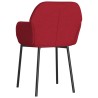 Chaises à manger lot de 2 Rouge bordeaux Velours 