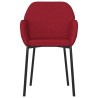 Chaises à manger lot de 2 Rouge bordeaux Velours 
