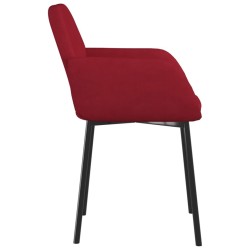 Chaises à manger lot de 2 Rouge bordeaux Velours 