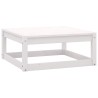 Salon de jardin 7 pcs Blanc Bois de pin massif 