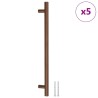 Poignées d'armoire 5 pcs bronze 224 mm acier inoxydable 