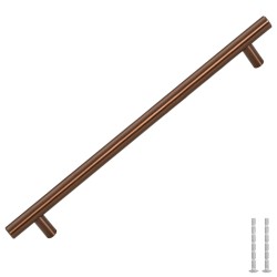 Poignées d'armoire 5 pcs bronze 224 mm acier inoxydable 
