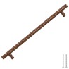 Poignées d'armoire 5 pcs bronze 224 mm acier inoxydable 