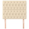 Têtes de lit 2 pcs Crème 90x7x78/88 cm Tissu 