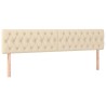 Têtes de lit 2 pcs Crème 90x7x78/88 cm Tissu 
