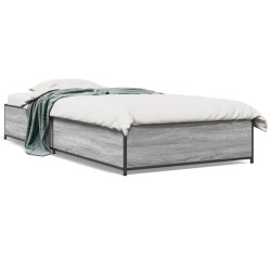 Cadre de lit sans matelas sonoma gris 90x190 cm 