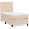 Sommier à lattes de lit avec matelas Cappuccino 90x190 cm 