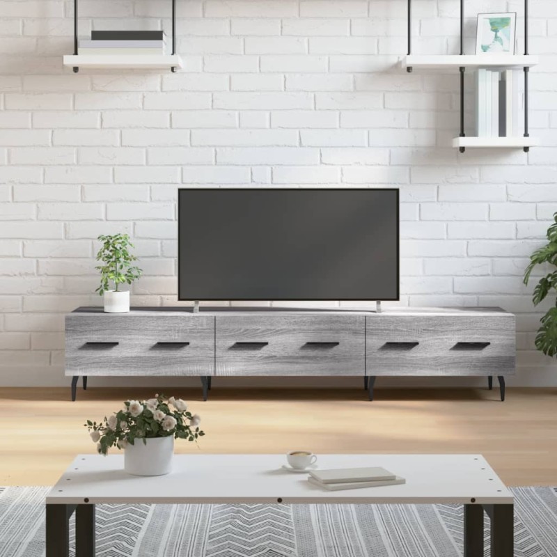 Meuble TV sonoma gris 150x36x30 cm bois d'ingénierie Meuble TV sonoma gris 150x36x30 cm bois d'ingénierie