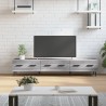 Meuble TV sonoma gris 150x36x30 cm bois d'ingénierie 