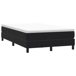 Sommier à lattes de lit sans matelas noir 120x210 cm velours 