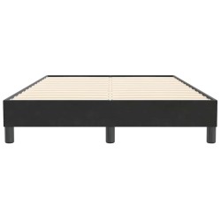 Sommier à lattes de lit sans matelas noir 120x210 cm velours 