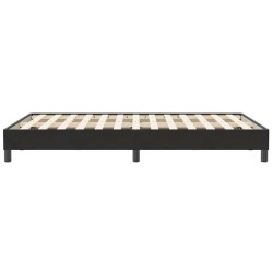 Sommier à lattes de lit sans matelas noir 120x210 cm velours 