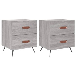 Tables de chevet 2 pcs sonoma gris 40x35x47,5 cm 