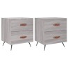 Tables de chevet 2 pcs sonoma gris 40x35x47,5 cm 