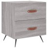 Tables de chevet 2 pcs sonoma gris 40x35x47,5 cm 