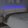 Tête de lit à LED Cappuccino 163x16x78/88 cm Similicuir 