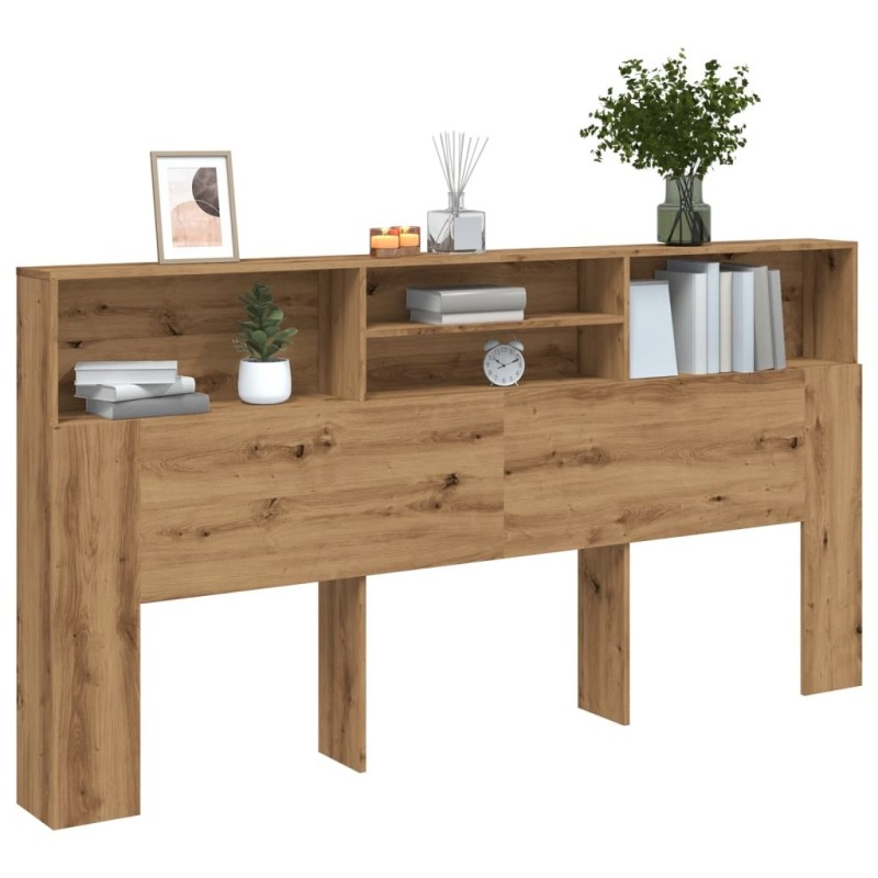 Armoire de tête de lit chêne artisanal 200x19x103,5 cm Armoire de tête de lit chêne artisanal 200x19x103,5 cm