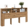 Armoire de tête de lit chêne artisanal 200x19x103,5 cm 